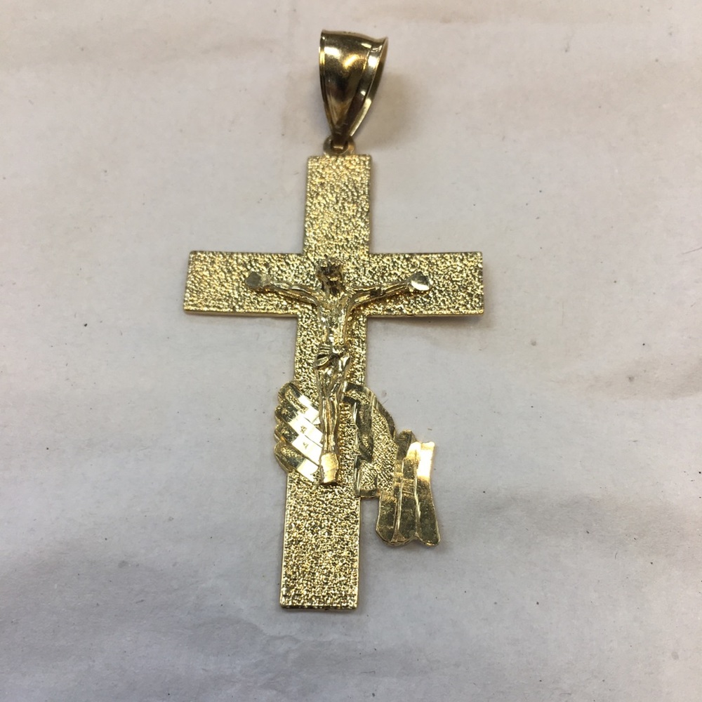NEW Gold Cross 14K Pendant